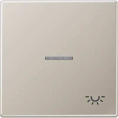 JUNG schakelwip met lichtsymbool en controlevenster LS990 edelstaal (ES 2990 KO5 L)