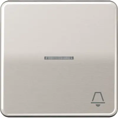 JUNG schakelwip met belsymbool en controlevenster CD500 platina (CD 590 KO5K PT)