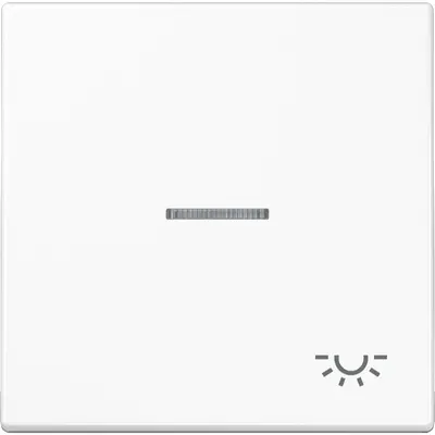 JUNG schakelwip met lichtsymbool en controlevenster LS990 alpine wit (LS 990 KO5 L WW)