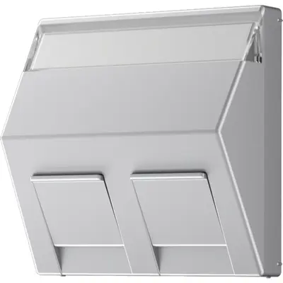 JUNG centraalplaat voor montage adapter 30 graden met tekstvenster A-range aluminium (A 569-30 BF PL AL)