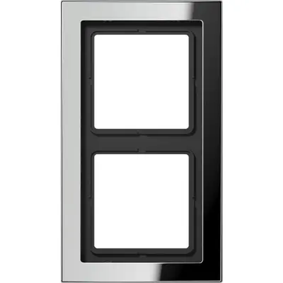 JUNG afdekraam 2-voudig LS DESIGN glanzend chroom (GCRD 2982)