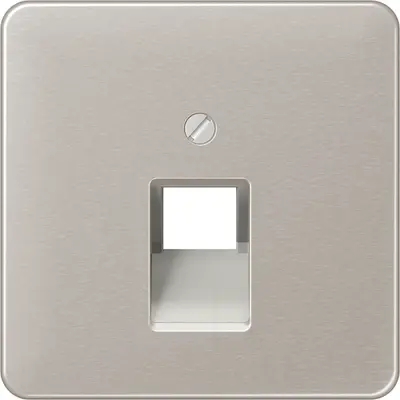 JUNG centraalplaat 1-voudig tbv RJ45 wandcontactdoos CD500 platina (CD 569-1 UA PT)