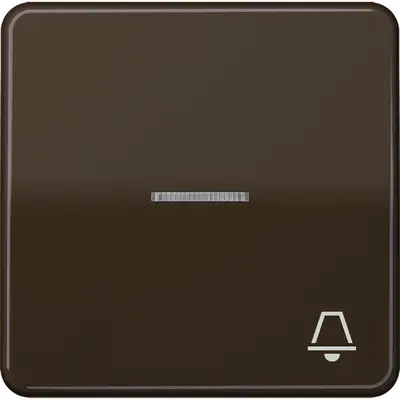 JUNG schakelwip met belsymbool en controlevenster CD500 bruin (CD 590 KO5K BR)