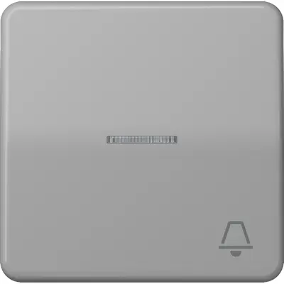 JUNG schakelwip met belsymbool en controlevenster CD500 grijs (CD 590 KO5K GR)