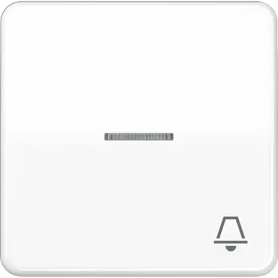 JUNG schakelwip met belsymbool en controlevenster CD500 alpine wit (CD 590 KO5K WW)