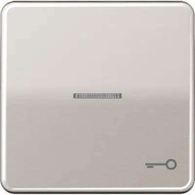 JUNG schakelwip met sleutelsymbool en controlevenster CD500 platina (CD 590 KO5T PT)
