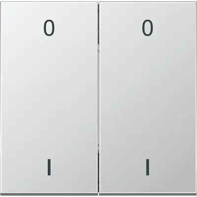 JUNG EnOcean draadloze wandzender 4-kanaals met symbolen 0-1 LS990 aluminium (ENO AL 2995-01-L)