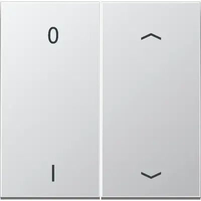 JUNG EnOcean draadloze wandzender 4-kanaals met 0-1 en pijlsymbolen LS990 aluminium (ENO AL 2995 P01-L)