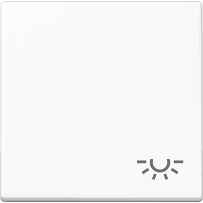 JUNG schakelwip met lichtsymbool A-range alpine wit (A 590 BF L WW)