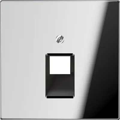 JUNG centraalplaat 1-voudig tbv RJ45 wandcontactdoos LS990 glanzend chroom (GCR 2969-1 UA)