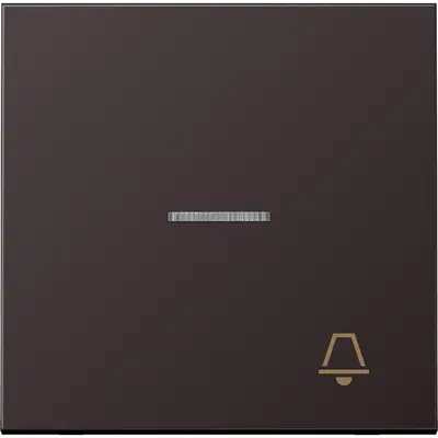 JUNG schakelwip met belsymbool en controlevenster LS990 dark gelakt aluminium (AL 2990 KO5 K D)