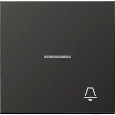 JUNG schakelwip met belsymbool en controlevenster LS990 antraciet gelakt aluminium (AL 2990 KO5 K AN)