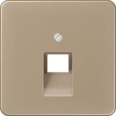 JUNG centraalplaat 1-voudig tbv RJ45 wandcontactdoos CD500 goud brons (CD 569-1 UA GB)