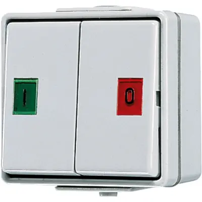 JUNG serie drukcontact met 2 wisselcontacten opbouw IP44 WG600 (639 W)