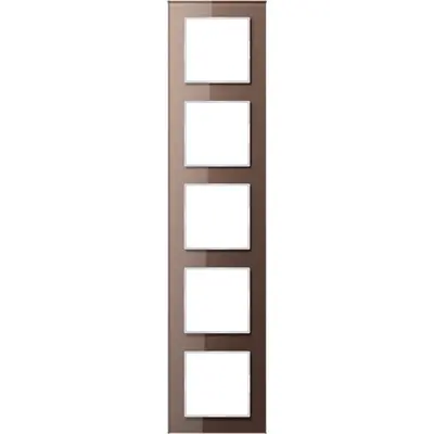 JUNG afdekraam 5-voudig A Creation mokka glas (AC 585 GL MO)