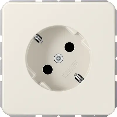 JUNG wandcontactdoos randaarde 45 graden CD500 creme (520-45 NZ)