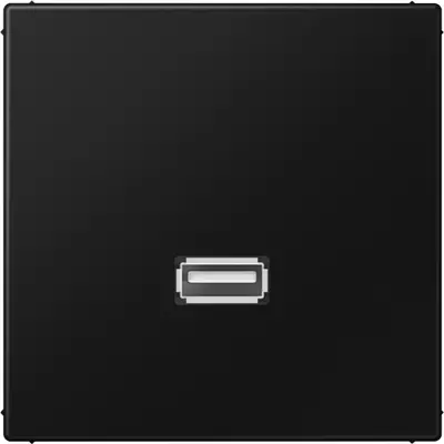 JUNG centraalplaat met draagring en USB-A naar USB-A koppeling LS990 antraciet gelakt aluminium (MA AL 1122 AN)