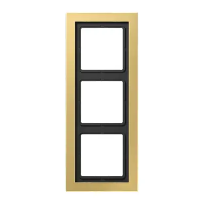 JUNG afdekraam 3-voudig LS DESIGN messing klassiek (MED 2983 C)