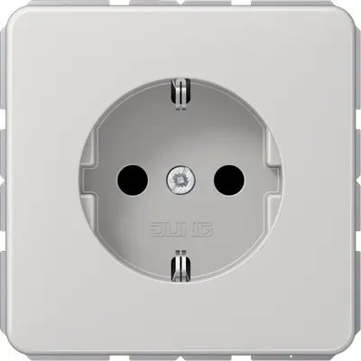 JUNG wandcontactdoos randaarde Safety+ CD500 lichtgrijs (CD 1520 NKI LG)