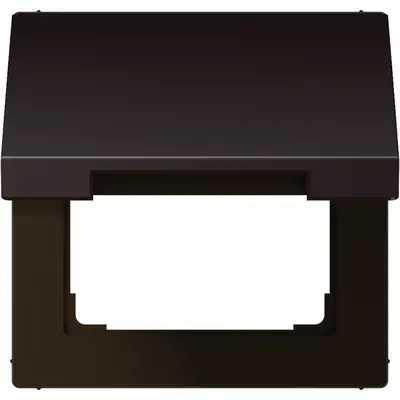 JUNG klapdeksel voor wandcontactdoos en centraaldelen van 50 x 50 mm LS990 dark gelakt aluminium (AL 2990 KL D)