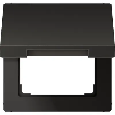 JUNG klapdeksel voor wandcontactdoos en centraaldelen van 50 x 50 mm LS990 antraciet gelakt aluminium (AL 2990 KL AN)