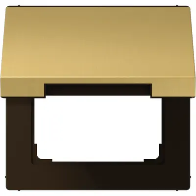 JUNG klapdeksel voor wandcontactdoos en centraaldelen van 50 x 50 mm LS990 messing klassiek (ME 2990 KL C)