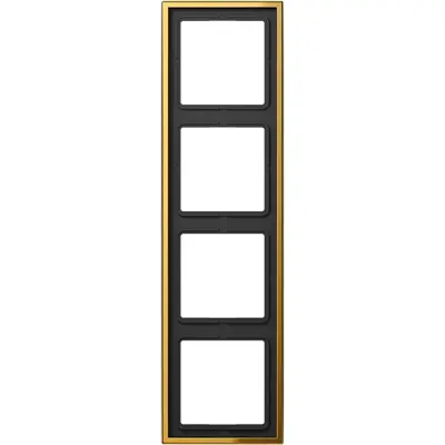 JUNG afdekraam 4-voudig LS990 goudkleurig (GO 2984)