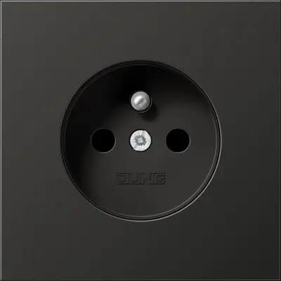 JUNG wandcontactdoos penaarde Safety+ LS990 antraciet gelakt aluminium (AL 1520 FKI AN)