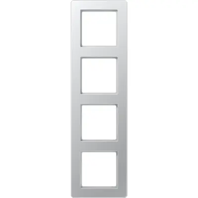 JUNG afdekraam 4-voudig A Flow aluminium (AF 584 BF AL)