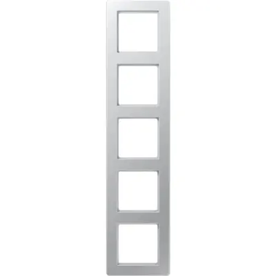 JUNG afdekraam 5-voudig A Flow aluminium (AF 585 BF AL)