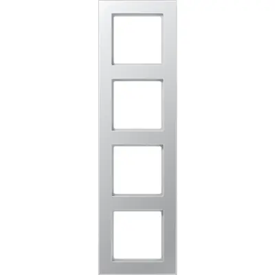 JUNG afdekraam 4-voudig A550 aluminium (A 5584 BF AL)