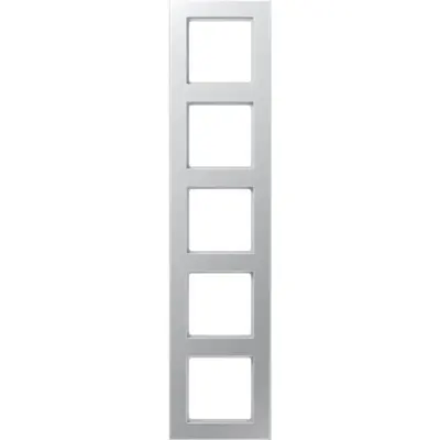 JUNG afdekraam 5-voudig A550 aluminium (A 5585 BF AL)