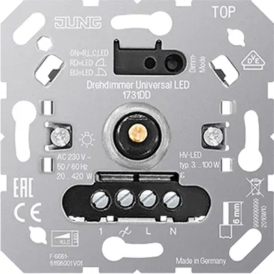 JUNG universele LED-dimmer 3-100 Watt (1731 DD)
