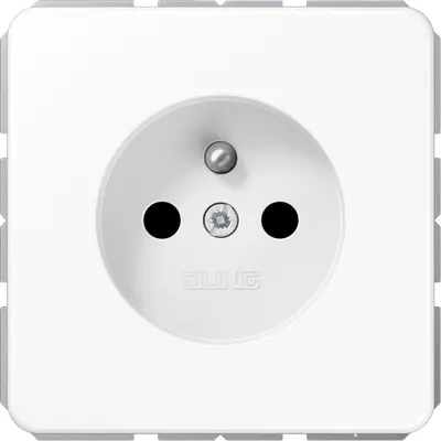 JUNG wandcontactdoos penaarde Safety+ CD500 alpine wit (CD 1520 FKI WW)