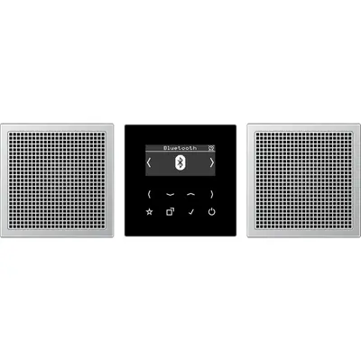JUNG smart radio DAB+ Bluetooth set met 2 luidsprekers LS990 aluminium (DAB AL2 BT)