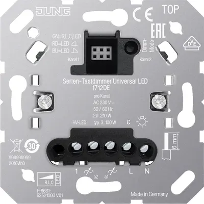 JUNG serietastdimmer LED 2x 3-50W (1712 DE)