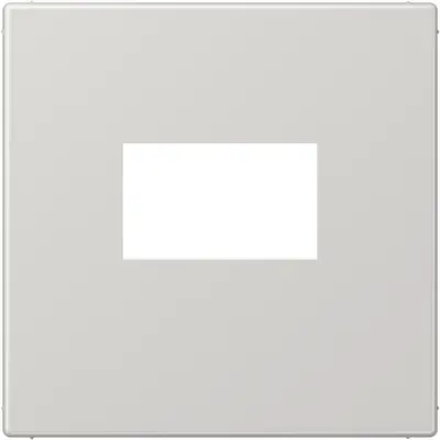 JUNG centraalplaat USB-lader met klikbevestiging LS990 lichtgrijs (LS 1969 USB LG)
