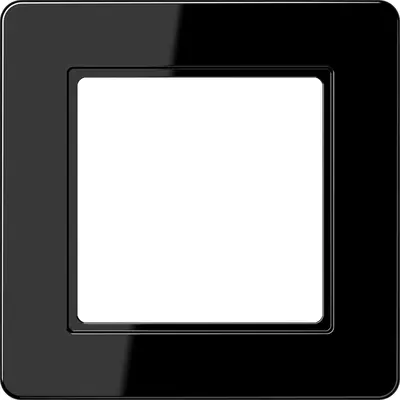 JUNG afdekraam 1-voudig A Flow zwart glans (AF 581 BF SW)