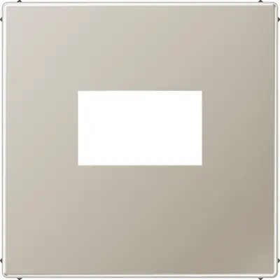 JUNG centraalplaat USB-lader met klikbevestiging LS990 edelstaal (ES 1969 USB)