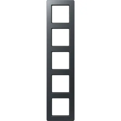 JUNG afdekraam 5-voudig A Flow antraciet mat (AF 585 BF ANM)
