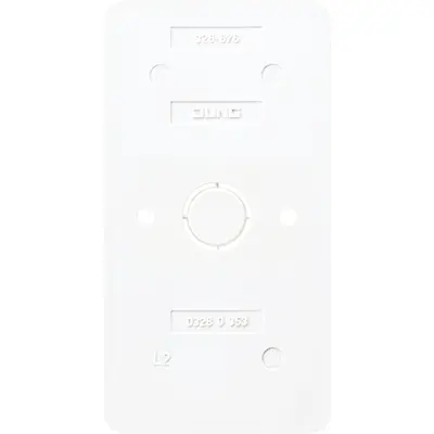 JUNG bodemplaat 2-voudig combinaties schakelaar/contactdoos vlamwerend AP600 alpine wit (328-676 WW)
