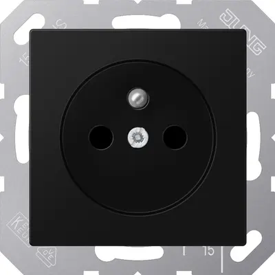 JUNG wandcontactdoos penaarde Safety+ A-range grafietzwart mat (A 1520 FBFKI SWM)