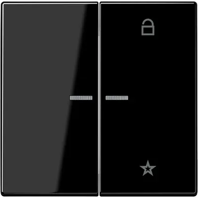 JUNG enet tastafdekking ls990 zwart glans (FM LS 1701 SW)