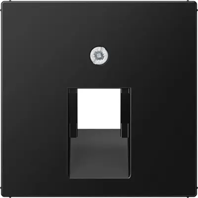 JUNG centraalplaat 1-voudig tbv RJ45 wandcontactdoos A-range grafietzwart mat (A 569-1 BFPLUA SWM)