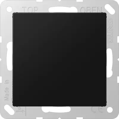 JUNG centraalplaat blinddeksel incl. draagframe A-range grafietzwart mat (A 594-0 SWM)