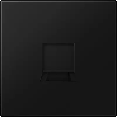 JUNG centraalplaat met draagring 1-voudig voor modulair jack LS990 grafietzwart mat (LS 1969-15 WE SWM)