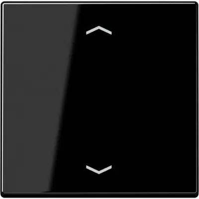 JUNG bedieningselement 1-voudig met pijlsymbolen voor KNX taster F10 A-range zwart glans (A 101 P SW)