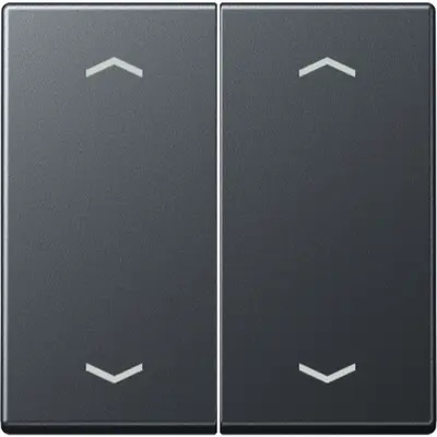 JUNG bedieningselement 2-voudig met pijlsymbolen voor KNX taster F10 A-range antraciet mat (A 102 P BF ANM)