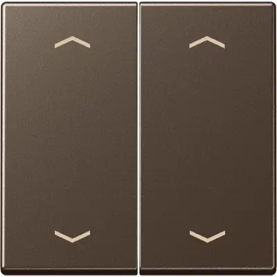 JUNG bedieningselement 2-voudig met pijlsymbolen voor KNX taster F10 A-range mokka (A 102 P MO)