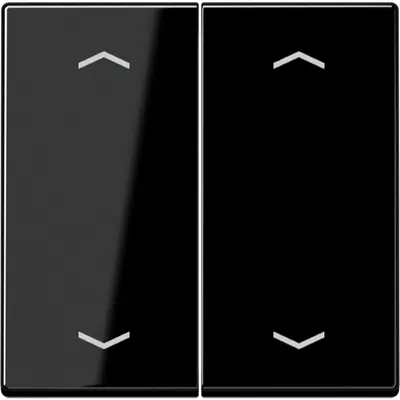 JUNG bedieningselement 2-voudig met pijlsymbolen voor KNX taster F10 A-range zwart glans (A 102 P SW)